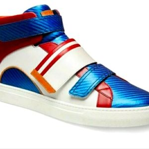 Bally Herlick 107 size 11 (44) red white blue hi top sneaker